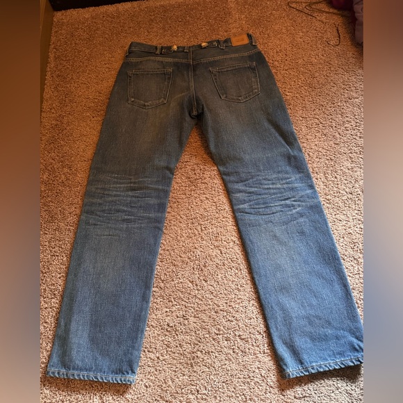 Tu es mon TRESOR Blue Jeans with Black Heart Patches - Picture 2 of 11